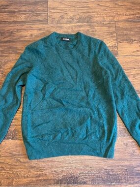 NAADAM Women's Teal Crewneck 100% Cashmere Sweater